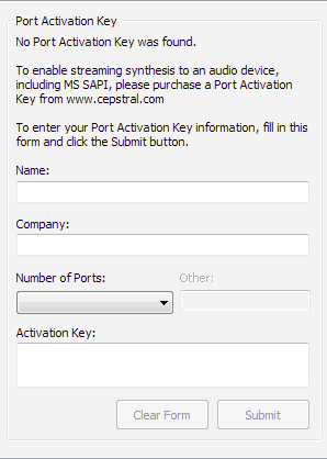 Cepstral license key